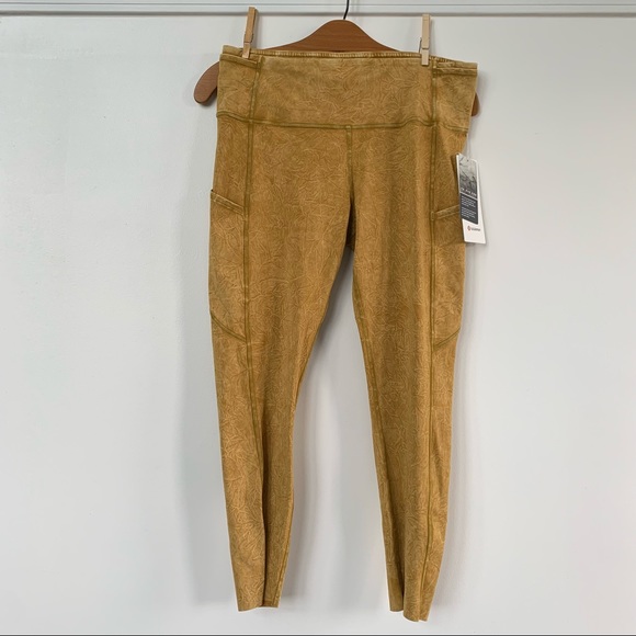 Lululemon Fast And Free High Rise Tight 25” Ice Dye Spiced Bronze Non-Reflective - Picture 2 of 7